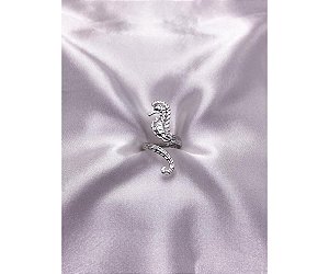 ANEL  AÇO INOXIDÁVEL CAVALO MARINHO AJUSTAVEL - PRATEADO (UNIDADE)