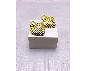 BRINCO AÇO INOXIDAVEL  CORAÇÃO - DOURADO