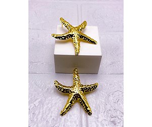 BRINCO AÇO INOXIDAVEL  ESTRELA DO MAR - DOURADO