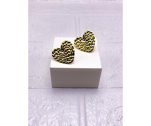 BRINCO AÇO INOXIDAVEL  CORAÇÃO - DOURADO