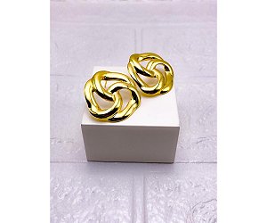 BRINCO AÇO INOXIDAVEL  GEOMETRICO - DOURADO