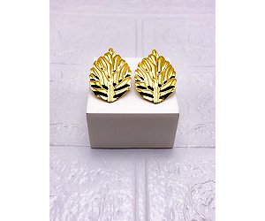 BRINCO AÇO INOXIDÁVEL FOLHA - DOURADO