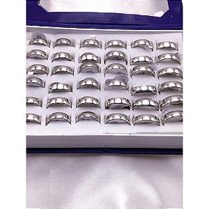 CAIXA DE ALIANÇA EM  AÇO INOXIDÁVEL LISA 6MM -  PRATEADA (36 UNIDADES)