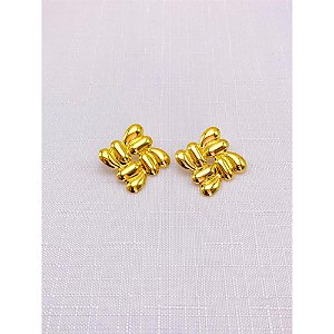 BRINCO AÇO INOXIDÁVEL GEOMETRICO - DOURADO