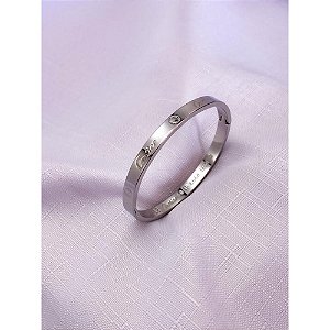 BRACELETE AÇO INOXIDÁVEL  INSPIRE-SE - PRATEADO