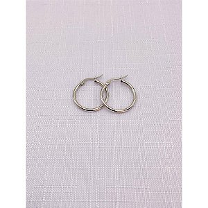 ARGOLA AÇO INOX 2CM  - PRATEADA