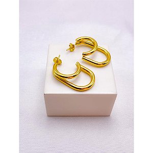 BRINCO AÇO INOXIDÁVEL GEOMETRICO - DOURADO