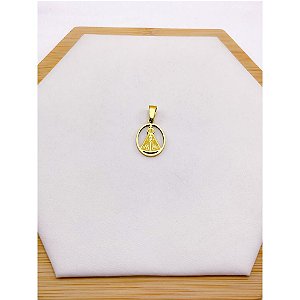 PINGENTE AÇO INOXIDÁVEL NOSSA SENHORA APARECIDA - DOURADO
