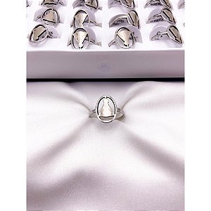 ANEL DE AÇO INOXIDÁVEL NOSSA SENHORA  - PRATEADO