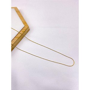 CORRENTE AÇO INOX FININHA 60CM  - DOURADA