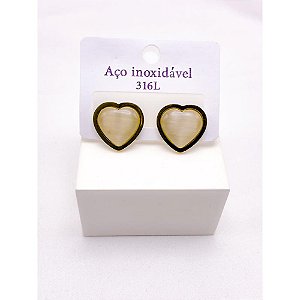 BRINCO AÇO INOXIDÁVEL CORAÇÃO - DOURADO
