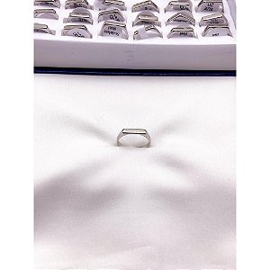 ANEL AÇO INOXIDÁVEL CHAPINHA FOREVER LOVE - PRATEADO (UNIDADE)