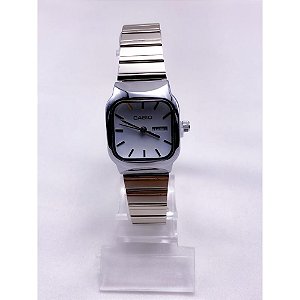 RELÓGIO  AÇO INOXIDAVEL FEMININO FUNDO  BRANCO - PRATEADO