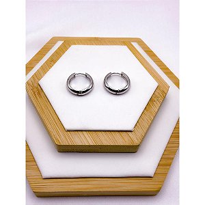 BRINCO AÇO INOXIDÁVEL ARGOLA  2CM (M) - PRATEADA