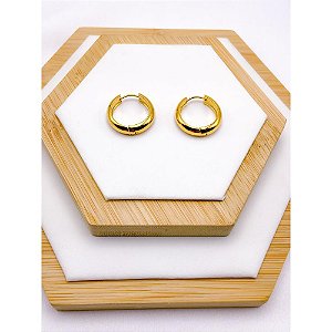 BRINCO AÇO INOXIDÁVEL ARGOLA  2CM (M) - DOURADA