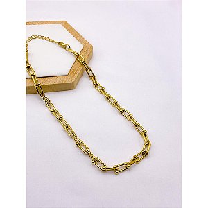 COLAR  AÇO INOXIDÁVEL 45CM HARDWEAR - DOURADO