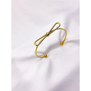 BRACELETE AÇO INOXIDÁVEL LAÇO - DOURADO