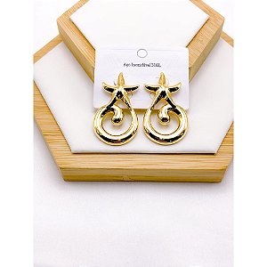BRINCO AÇO INOXIDÁVEL ESTRELA DO MAR - DOURADO