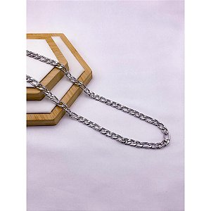 CORRENTE AÇO INOX 316L FÍGARO 2.0MM  60 CM - PRATEADA