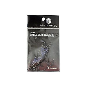 Anzol Encastoado Maruseigo Black 28 04un. - Pesca Brasil