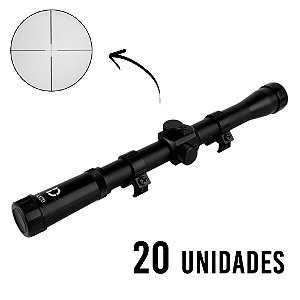 20x Luneta Para Carabina De Pressão 4x20 Trilho 11mm - Dispropil