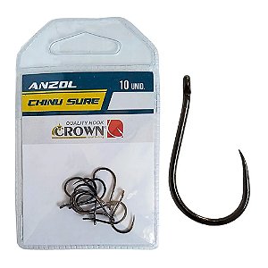 Anzol Crown Chinu Sure Black 08 C/10 - Crown