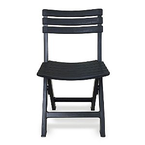 Cadeira Dobrável Preta Plástico - Arqplast