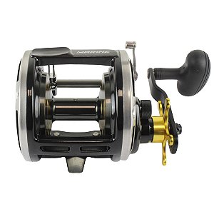 Carretilha Black Max 50 Perfil Redondo / 6 + 1BB Rolamentos Preto e Dourado DIREITA - Marine