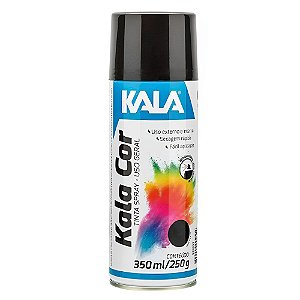 Tinta Spray Uso Geral PR Brilho 350Ml - Kala
