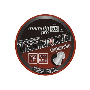 Chumbinho Mamuth Pro Expansão 5.5mm 250un. - Technogun