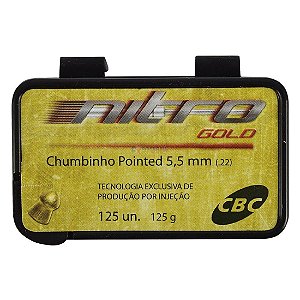 Chumbinho Nitro Pointed Gold 5.5mm 125un. - CBC