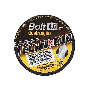 Chumbinho Bolt Destruição 4.5mm 250un. - Technogun