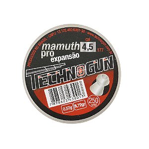 Chumbinho Mamuth Pro Expansão 4.5mm 250un. - Technogun