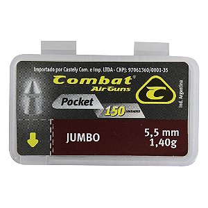 Chumbinho Pocket Jumbo 5.5mm 150un. - Combat