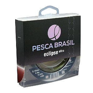 Linha Multifilamento Eclipse Ultra 9 Fios Verde Musgo 150m - Pesca Brasil