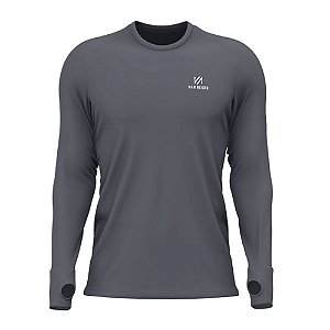 Camiseta De Pesca FPS 50 Com Luvinha Chumbo- Mar Negro