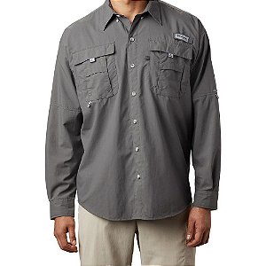 Camisa Manga Longa Masculina Bahama II Cinza - Columbia