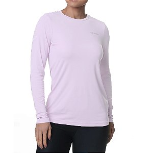 Camiseta Feminina Proteção Manga Longa Neblina Lilás - Columbia