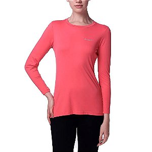 Camiseta Neblina Feminina M/L Coral - Columbia