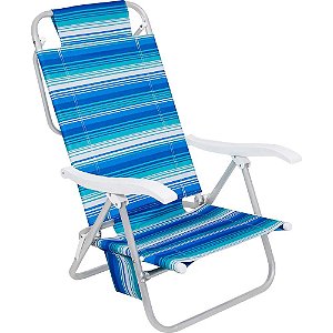 Cadeira Praia Reclinável Sunny Alumínio Listrada Estampas Sortidas - Bel