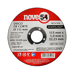 Disco De Corte 115x1,0x22,23mm - Nove54