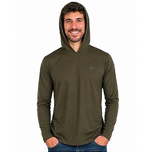 Camiseta Dry Coool Hoodie Capuz Masculina Verde - Conquista