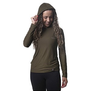 Camiseta Dry Coool Hoodie Capuz Feminina Verde - Conquista