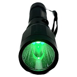 Lanterna Tática Manual de Led Q5 Verde Recarregável - Ecooda