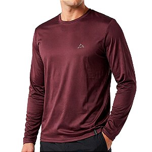 Camiseta Dry Cool UF50+ ML Masculina Vinho - Conquista