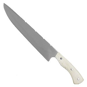 Faca Ponta Larga Cabo Osso Linha 10'' Inox 5mm - SG
