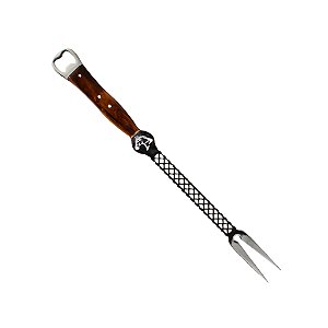 Garfão Inox Para Churrasco Abridor Cabo Madeira - Facas Cascavel