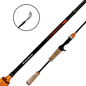 Vara de Pesca para Carretilha Carbon CB Inteiriça - Kawana