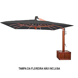 Ombrelone Premium Lateral Giratorio com Floreira 3x3 - Solemar