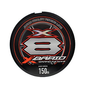 Linha de Pesca Multifilamento Grand PE WX8 150m Verde - X-Braid